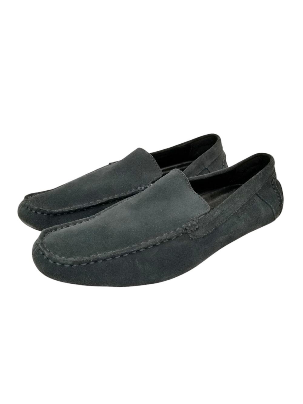 Calvin Klein Miguel Gray Suede Leather Driving Moccasins Loafers Men's Size 8